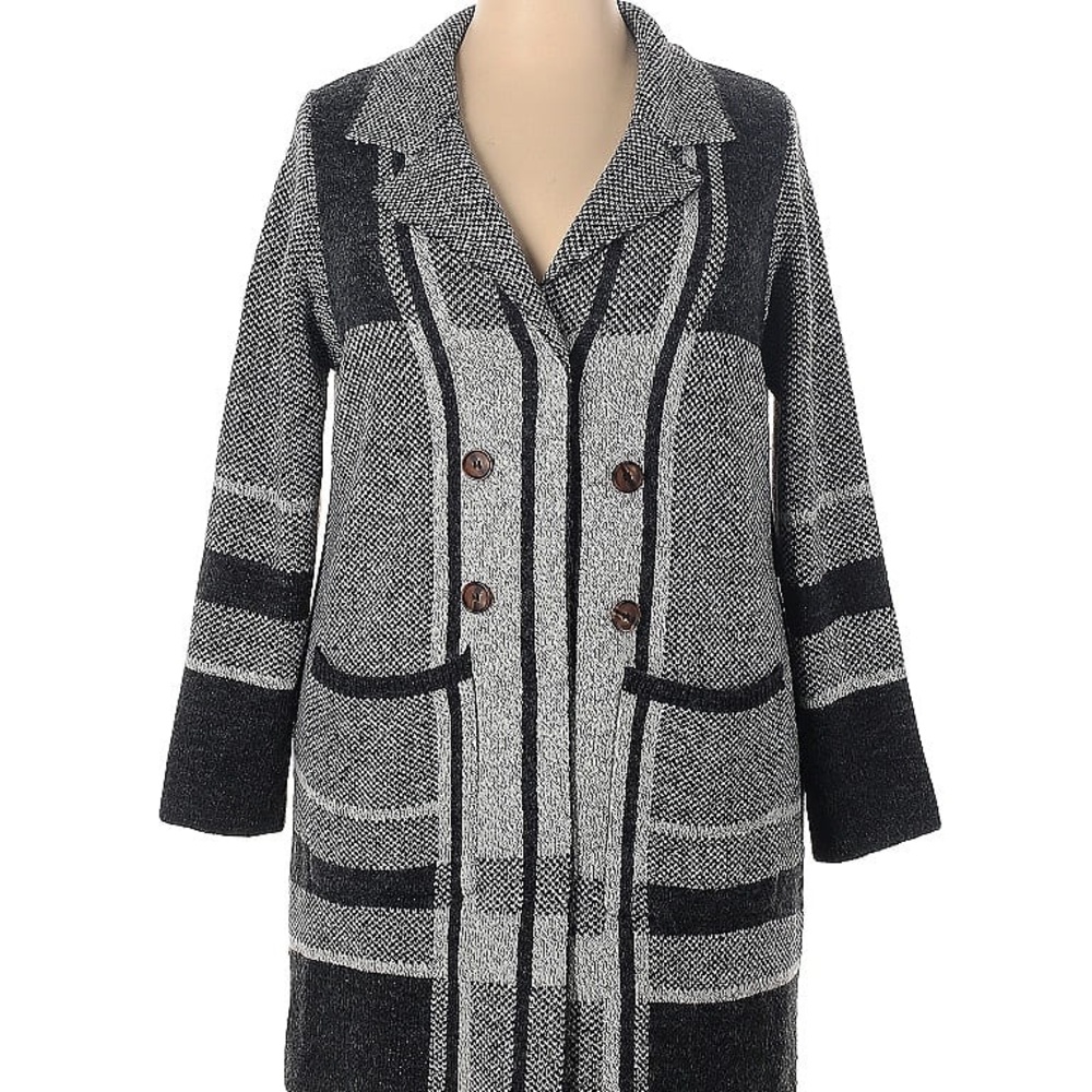 Pink Clover Black and Gray Cardigan